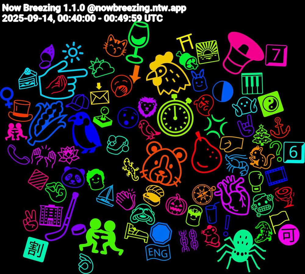 Emoji Cloud; its emojis (sorted by weighted frequency, descending):  🫀, 🕷️, 🐹, 🐧, 🤼‍♀️, 🔈, 👉🏼, 🐔, 🏒, 🍷, 🍐, 🌽, ⏱️, 🪷, 🧼, 🧭, 🧢, 🧑, 🦜, 🦐, 🦎, 🦁, 🥶, 🥱, 🥤, 🥊, 🤼, 🤷🏾‍♀️, 🤛, 🤘🏻, 🤏🏻, 🤌🏻, 🛑, 🛌, 🙌🏽, 🙈, 😽, 😯, 🕹️, 🔷, 🔆, 📩, 📞, 💢, 👻, 👯, 👨‍✈️, 👏🏽, 👌🏾, 🐿️, 🐼, 🐊, 🐁, 🏴󠁧󠁢󠁥󠁮󠁧󠁿, 🏳️, 🏢, 🎹, 🎩, 🎞️, 🎄, 🎃, 🍰, 🍣, 🍠, 🍖, 🌪️, 🌗, 🌅, 🉑, 🈹, ⬇, ❕, ❔, ✌🏽, ⛵, ⛩, ⛓️, ⛅, ⚓, ♀️, ☯️, 7️⃣, 6️⃣