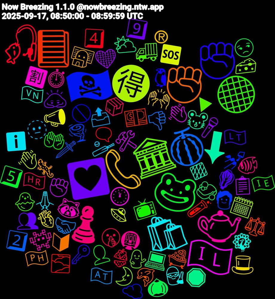 Emoji Cloud; its emojis (sorted by weighted frequency, descending):  📘, 🏴‍☠️, 🏛️, 🫖, 🛍️, 📞, 💟, 🐸, 🎣, 🍈, 🉐, 🇮🇱, ⬇, ✊🏽, ✊🏼, ⚫, ♟️, 🫥, 🫀, 🩶, 🧼, 🧪, 🧑, 🧀, 🦝, 🦚, 🦎, 🥬, 🤲🏻, 🤫, 🤝🏻, 🛸, 🛠️, 🛑, 🛁, 🚫, 🚚, 🚇, 🙏🏼, 🙌🏽, 🙇🏻, 😒, 🗨️, 🗡️, 🗓️, 🕐, 🔶, 🔰, 🔑, 📺, 📦, 📤, 📣, 📋, 💻, 💵, 💅, 💁‍♂️, 👾, 👨‍🔬, 👨‍💻, 👥, 👤, 👙, 👎, 👋🏼, 👋🏻, 🐭, 🐬, 🐧, 🐣, 🐠, 🏏, 🎩, 🎤, 🌰, 🌫️, 🌪️, 🌛, 🈹, 🇻🇳, 🇵🇭, 🇱🇹, 🇮🇪, 🇭🇷, 🇦🇹, 🆘, ✊🏿, ⛅, ⚖️, ☁️, ▶, ⏱️, ℹ️, ®, 9️⃣, 5️⃣, 4️⃣, 2️⃣