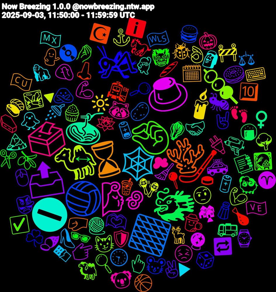 Emoji Cloud; its emojis (sorted by weighted frequency, descending):  🟫, 🐪, 🍮, 🍝, 🪸, 🦗, 🤏🏻, 🗳️, 🕸️, 🕯, 📤, 🐲, 🏒, 🏐, 🍡, 🌬️, ⛔, ⌛, 🫶🏽, 🫒, 🪷, 🪫, 🪇, 🧹, 🧶, 🧋, 🧂, 🧁, 🦝, 🦍, 🦌, 🥯, 🥬, 🥖, 🥔, 🤨, 🤦🏼‍♂️, 🤝🏻, 🤛, 🤘🏼, 🤌, 🛡️, 🚿, 🚧, 🚓, 🚌, 🚉, 🙅‍♀️, 😼, 😣, 🗿, 🗓️, 🖱️, 🕶️, 🕵️, 🕤, 🔻, 🔮, 🔫, 🔟, 🔎, 🔍, 🔌, 🔋, 🔆, 🔁, 📑, 📍, 📀, 💪🏾, 💪🏽, 💃🏻, 💁, 👺, 👹, 👣, 👠, 👌🏽, 👉🏼, 👆🏻, 👃, 🐭, 🐫, 🐨, 🐥, 🐞, 🐜, 🐏, 🐎, 🏴󠁧󠁢󠁷󠁬󠁳󠁿, 🏞️, 🏘, 🏔️, 🏀, 🎲, 🎑, 🎃, 🍫, 🍣, 🍠, 🍘, 🍗, 🍔, 🌳, 🇻🇪, 🇲🇽, 🇨🇺, ✌🏽, ✂️, ⚰️, ⚖, ⚓, ♈, ♀️, ☪️, ☘️, ☑️, ☁, ▶, ⌨️, ⌚, ↔, ℹ️