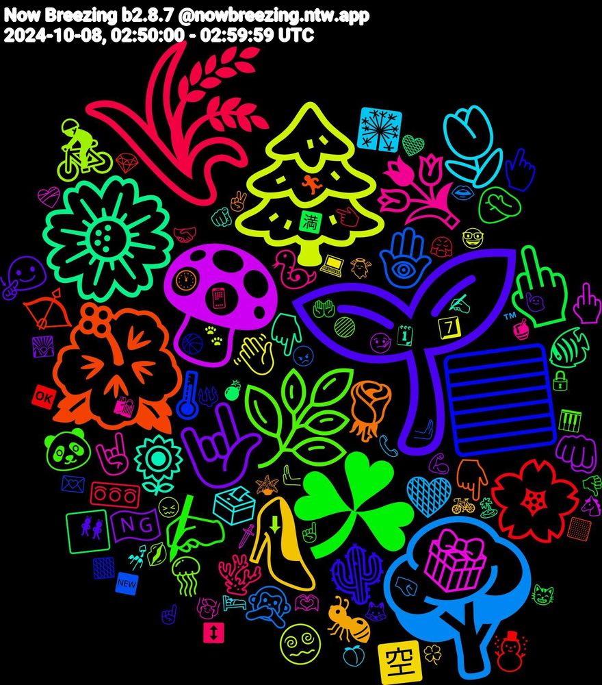 Emoji Cloud; its emojis (sorted by weighted frequency, descending):  🌱, ☘, 🌾, 🌳, 🌲, 🍄, 🌼, 🌺, 🟦, 🌿, 💐, 🌷, 👠, 🤟🏻, 🖕🏼, 🌸, 🪬, 🚴‍♂️, 🎁, 🌻, 🌹, 🌵, ✍🏼, 🪸, 🧡, 👋🏼, 👊🏽, 🐠, 🏹, 🌡, 🪼, 🤘🏼, 🗳️, 🐜, 🧏🏻‍♀️, 🤦🏼‍♂️, 🚥, 🙊, 😵‍💫, 🖕🏾, 👇🏽, 👇🏻, 👆🏼, 🐼, 🐍, 🎇, 🈳, 🇳🇬, ⬜, ☃️, 🫸, 🫷, 🫶🏽, 🫵🏿, 🪴, 🦊, 🤲🏻, 🤝🏽, 🤜, 🤓, 🤒, 🤎, 🟨, 🟧, 🟣, 🛍, 🛌, 🚲, 🙋🏻‍♀️, 😸, 😤, 😠, 😖, 🗡️, 🗓, 🕐, 🔱, 🔒, 📱, 📞, 💻, 💪🏽, 💣, 💎, 💌, 💋, 💆, 💅, 👼, 👯‍♀️, 👎🏻, 👈🏼, 👄, 🐾, 🐴, 🏝️, 🏃‍♂️, 🏀, 🎹, 🍯, 🍑, 🍀, 🌄, 🈵, 🆗, 🆕, ⬇, ❤‍🩹, ✍, ✌🏾, ☝🏽, ☝️, ↕️, ™, 7️⃣