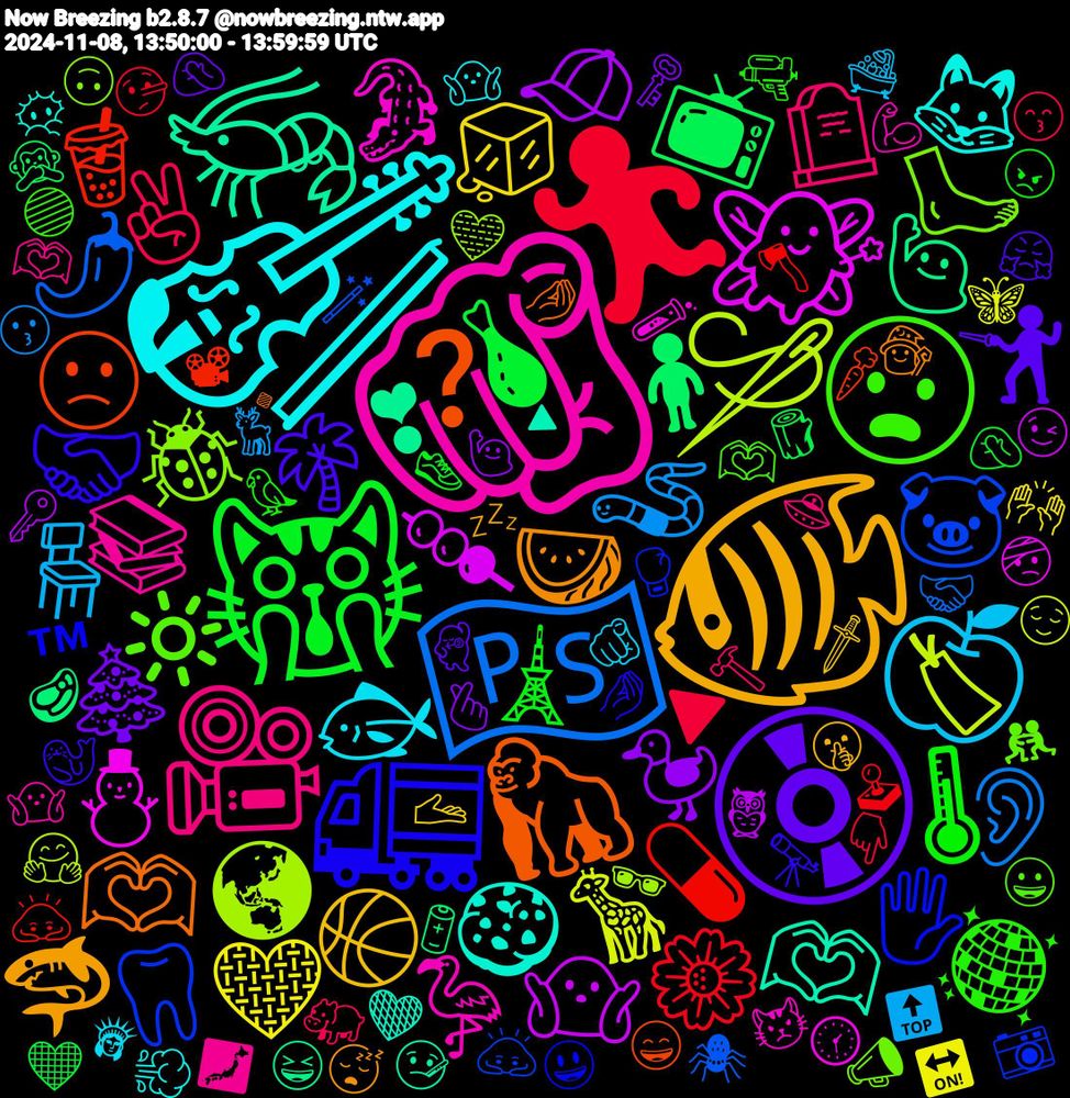 Emoji Cloud; its emojis (sorted by weighted frequency, descending):  🫵🏼, 🎻, 🐠, 💿, 🙀, 🏃‍♀️, 🇵🇸, 🪡, 🧚, 🦐, 🦍, 🚛, 😦, 🎥, 🍏, 🧊, 🦆, 📺, 💊, 🐷, 🐞, 🐊, 🍪, 🍉, 🌴, 🌡, ✌🏼, 🪱, 🦒, 🤷‍♂️, 🙋🏼‍♀️, 🙁, 🖐️, 🔆, 📚, 🐟, 🏀, 🎄, 🍗, 🌼, 🌶️, 🌏, ⛄, 🫶🏽, 🫶🏼, 🫱🏽‍🫲🏾, 🪩, 🪦, 🪑, 🩶, 🧢, 🧍‍♀️, 🧋, 🦷, 🦶, 🦩, 🦊, 🦈, 🥧, 🥁, 🤺, 🤷🏼‍♀️, 🤷🏻‍♂️, 🤲🏻, 🤦🏽‍♀️, 🤙🏼, 🤏🏽, 🤎, 🛡️, 🛑, 🛍, 🙌🏽, 🙋🏻‍♀️, 😸, 🗼, 🕒, 🔻, 🔍, 📽️, 💓, 👋🏻, 👉🏼, 👂, 🐉, 🏷, 🎼, 🎴, 🎫, 🎩, 🎐, 🍡, 🌵, 🇨🇦, ❣, ❓, ™, 🫶🏻, 🫶, 🫵🏾, 🫴, 🫰, 🪵, 🪓, 🪄, 🩵, 🧪, 🧡, 🧙‍♂️, 🦭, 🦜, 🦛, 🦌, 🦋, 🦉, 🥩, 🥕, 🥊, 🤼, 🤷🏽‍♀️, 🤷🏼‍♂️, 🤫, 🤦🏼‍♀️, 🤦‍♀️, 🤥, 🤝🏼, 🤗, 🤕, 🤒, 🤌🏼, 🤌, 🟣, 🛸, 🛁, 🙌🏾, 🙋🏻‍♂️, 🙊, 🙇🏻‍♀️, 🙇🏻, 🙃, 😾, 😶‍🌫️, 😴, 😤, 😠, 😙, 😗, 😌, 😉, 😆, 😄, 😃, 😀, 🗾, 🗽, 🗡️, 🗝️, 🖤, 🕹️, 🕷️, 🕶️, 🕜, 🔺, 🔹, 🔭, 🔫, 🔨, 🔝, 🔛, 🔑, 🔋, 📽, 📷, 📣, 📉, 📅, 💼, 💵, 💰, 💪🏻, 💨, 💥, 💤, 💝, 💛, 💙, 💃, 💁🏻‍♀️, 👼, 👵, 👯‍♀️, 👟, 👌, 👋🏽, 👊, 👈🏼, 👇🏼, 🐸, 🐶, 🐥, 🐝