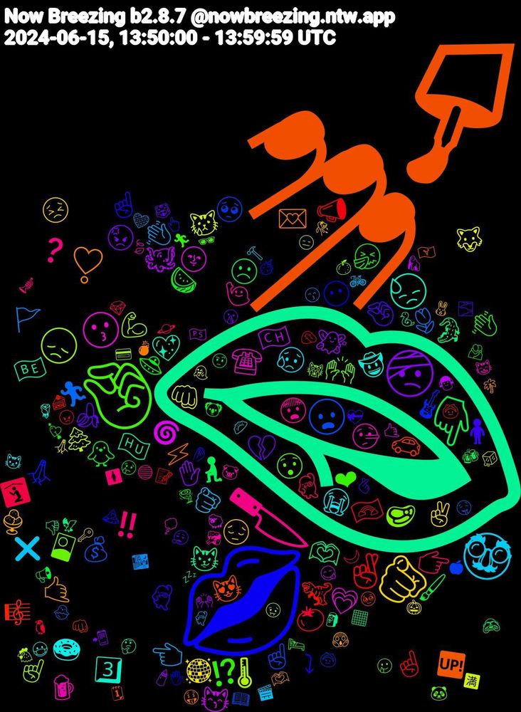 Emoji Cloud; its emojis (sorted by weighted frequency, descending):  🫦, 💅🏻, 💋, 🤏🏻, 🔪, 🥸, 🫵🏻, 🤕, 👇🏻, 🤞🏻, 😦, 😞, 😗, 😓, ❣️, 🧍🏻‍♂️, 🤧, 🕺, 👋🏻, 👊🏻, 🇨🇭, 🫶🏻, 🚗, 🙏🏼, 🙌🏻, 🙋🏻‍♀️, 😭, 😔, 💔, 🐥, 🏳️‍🌈, 🏃‍♀️, 🌡, 🌚, 🇧🇪, ⚡, ☝🏻, ⁉️, ‼️, 🫵, 🪩, 🧚🏻‍♀️, 🧎🏻, 🦖, 🥺, 🥩, 🤥, 🤠, 🤙🏻, 🤏, 🛸, 🛐, 🚩, 😿, 😽, 😼, 😻, 😶, 😯, 😨, 😥, 😣, 😡, 🖌️, 📣, 💰, 💪, 💗, 💖, 💌, 💃, 👋🏼, 👉🏻, 👈🏻, 🐺, 🐙, 🐊, 🎼, 🎸, 🎴, 🍺, 🍩, 🍨, 🍌, 🍉, 🍅, 🌷, 🌲, 🌀, 🇭🇺, 🆙, ⤵, ❤, ❓, ❌, ✌🏻, ✋, ☹️, ☝🏼, ☝️, ☝, ☎️, 3️⃣, 🫶, 🫰🏻, 🫂, 🪐, 🩵, 🧊, 🦍, 🦅, 🥹, 🥳, 🥲, 🥦, 🥟, 🥀, 🤫, 🤨, 🤦‍♂️, 🤤, 🤢, 🤙, 🤔, 🤑, 🤌🏻, 🛌, 🚺, 🚲, 🙏🏻, 🙌, 🙈, 🙆🏻‍♀️, 🙆, 🙀, 😸, 😷, 😱, 😮‍💨, 😢, 😠, 😙, 😑, 😋, 🗿, 🗓, 🖐🏻, 🕶️, 🔵, 🔨, 🔑, 📲, 📢, 📝, 📖, 💳, 💭, 💤, 💣, 💝, 💘, 💎, 💃🏻, 👻, 👧🏻, 👎, 👊, 👆, 🐼, 🐷, 🐱, 🐰, 🐯, 🐨, 🐧, 🐣, 🐔, 🐑, 🐍, 🏳️‍⚧️, 🏔️, 🏃, 🎺, 🎬, 🎃, 🍼, 🍻, 🍰, 🍎, 🍊, 🍃, 🌹, 🌴, 🌫️, 🌪️, 🌙, 🌃, 🈵, 🇵🇸, ⬛