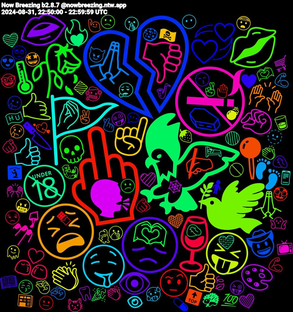 Emoji Cloud; its emojis (sorted by weighted frequency, descending):  🦅, 🖕🏻, 💔, 😓, 🫦, 🕊, 🤧, 🚭, 🚩, 🗣️, 🤏🏻, 🖕, 🇾🇪, 😫, 😞, 🥀, 🤡, 😭, 😪, 😔, 🍷, 🙏🏻, 😝, 🗣, 🔞, 📍, 💞, 💋, 👎🏻, 🇧🇷, 🫶🏼, 🤤, 😼, 😩, 🕊️, 💗, ☝🏻, ☝️, 🦋, 🤍, 🙏🏼, 🙋‍♀️, 😿, 📌, 💭, 👎, 👄, 🐉, ❤️‍🩹, ☠️, ⏹️, 🫶🏽, 🤨, 🤠, 🤙, 🤏, 🤌🏻, 🙌🏻, 🔪, 💀, 👩‍❤️‍💋‍👩, 👣, 👏🏻, 🎨, 🌠, 🆘, ❤️‍🔥, ✍️, ⚰️, ⚫, 🥺, 🤕, 🤐, 🙏, 🙌🏼, 🙋‍♂️, 😮, 🖤, 💓, 💅, 👹, 👍🏽, 👍🏻, 👆, 👁️, 🍁, 🌡, ❤️, ☹️, ↕️, 🫶🏻, 🩶, 🧓, 🥹, 🤲, 🤦🏻‍♂️, 🤎, 🤌, 🚨, 🚗, 🙏🏾, 🙏🏽, 😽, 😻, 😵, 😰, 😧, 😥, 😣, 😖, 🔥, 💥, 👋🏼, 🎧, 🎀, 🍑, ✍🏽, 🫵, 🫰🏻, 🫢, 🩷, 🩵, 🧡, 🧍🏻‍♀️, 🦦, 🥶, 🥵, 🤬, 🤪, 🤦🏾‍♂️, 🤚🏽, 🛐, 🚫, 🙌, 😮‍💨, 😢, 😙, 😕, 😒, 😈, 🕺🏻, 🕸️, 🔴, 🔝, 💬, 👏🏽, 👏🏼, 👁, 🏴‍☠️, 🎷, 🎉, 🍫, 🍪, 🍓, 🍃, 🇭🇺, ✌🏻, ♥️, 🫶, 🫵🏻, 🫥, 🫠, 🦷, 🦔, 🥸, 🥲, 🥃, 🤷🏻‍♀️, 🤫, 🤩, 🤦🏽‍♀️, 🤞🏽, 🤓, 🤏🏾, 🤏🏼, 🛒, 🛌, 🙋🏻‍♀️, 🙄, 🙁, 😾, 😶, 😨, 😜, 😚, 😐, 😍, 🔷, 📺, 📱, 📰, 📖, 💯, 💪🏾, 💪🏻, 💣, 💜, 💙, 💘, 💊