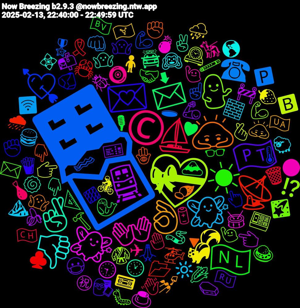 Emoji Cloud; its emojis (sorted by weighted frequency, descending):  🍫, 💝, 🧚‍♀️, 🤞🏾, 🙇🏻, 💌, ☀, ©️, 🧚, 🦨, 🚆, 📩, 📡, 💘, 💁🏻‍♀️, 👐, 👎🏻, 👌🏾, 🇵🇹, 🇳🇱, ⛵, ☎, 🫰🏻, 🪲, 🪱, 🪬, 🪨, 🪈, 🧿, 🧱, 🧍, 🦾, 🦭, 🦀, 🥓, 🥋, 🥁, 🤷🏾‍♂️, 🤷🏽, 🤷🏼‍♀️, 🤝🏾, 🤚, 🛜, 🚴, 🚧, 🚔, 🚁, 🙏🏼, 🙋🏾‍♀️, 🙋🏻‍♂️, 🙉, 🙇🏼‍♀️, 😷, 🗻, 🗑️, 🕳, 🕰️, 🕤, 🕑, 🔻, 🔶, 🔨, 🔋, 🔆, 📼, 📬, 📐, 📂, 💪🏿, 💪🏽, 💣, 💠, 💅🏻, 👨‍🏫, 👓, 👋🏽, 👊🏾, 👉🏽, 👈🏻, 👇🏾, 👇🏽, 👆, 🐛, 🐕‍🦺, 🐑, 🏳️‍⚧️, 🎫, 🎙, 🎗️, 🎖️, 🍱, 🍮, 🍥, 🍠, 🍟, 🍛, 🍗, 🍔, 🍓, 🍌, 🌽, 🌧, 🌡️, 🌠, 🌑, 🌎, 🇺🇦, 🇷🇺, 🇳🇴, 🇨🇭, 🅿️, 🅱️, ㊗, ✌🏻, ✊🏼, ✊🏻, ✉️, ✈, ⛰️, ⛈️, ⚰️, ♥, ♣️, ☝🏽, ⁉️