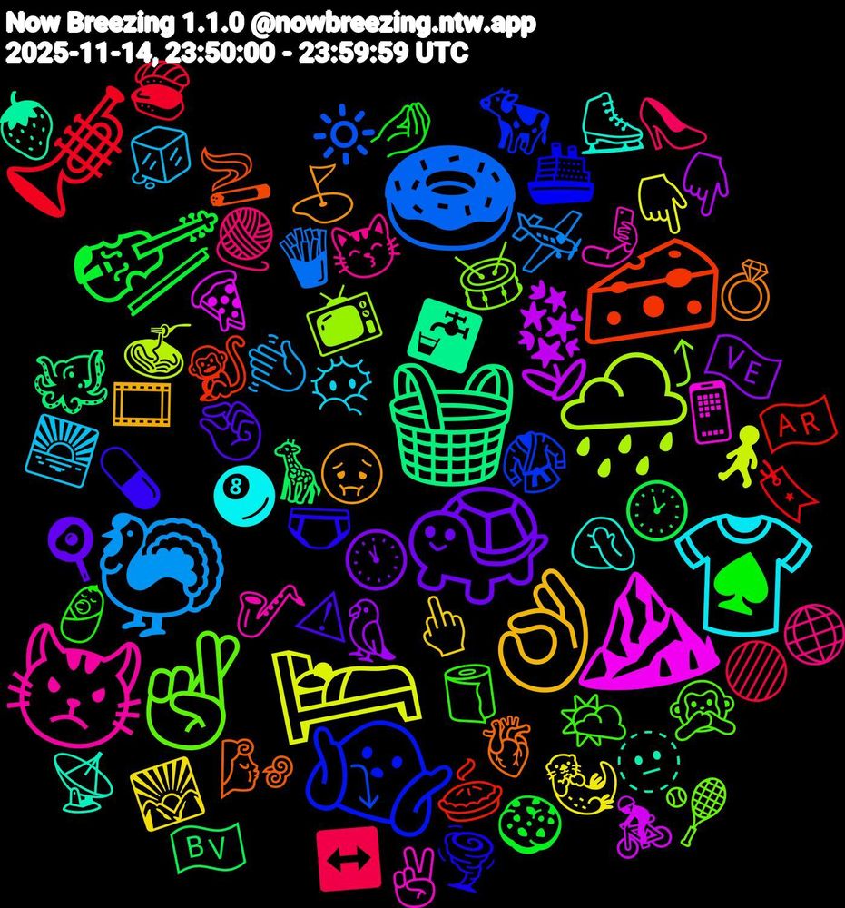 Emoji Cloud; its emojis (sorted by weighted frequency, descending):  🦃, 🛌, 🪻, 🧺, 🧀, 🤷🏽‍♂️, 🤞🏼, 😾, 👕, 👌🏼, 🐢, 🎻, 🎺, 🍩, 🌧️, ⛰️, 🫥, 🫀, 🩲, 🧻, 🧶, 🧊, 🦦, 🦜, 🦒, 🥧, 🥋, 🥁, 🤳, 🤦🏽‍♀️, 🤢, 🤏🏻, 🤌🏽, 🟣, 🛩️, 🚶, 🚴, 🚰, 🚬, 🚢, 🙊, 😽, 😶‍🌫️, 🖕🏽, 🕚, 🕑, 🔖, 🔆, 📺, 📱, 📡, 💍, 💊, 👶🏻, 👠, 👋🏾, 👇🏾, 👇🏼, 🐙, 🐒, 🐄, 🎾, 🎷, 🎱, 🎞️, 🍳, 🍪, 🍣, 🍟, 🍝, 🍕, 🍓, 🌬️, 🌪️, 🌤️, 🌐, 🌅, 🌄, 🇻🇪, 🇳🇴, 🇦🇷, ⤵, ⤴, ✌🏽, ⛸️, ⛳, ⚠, ♠️, ↔️