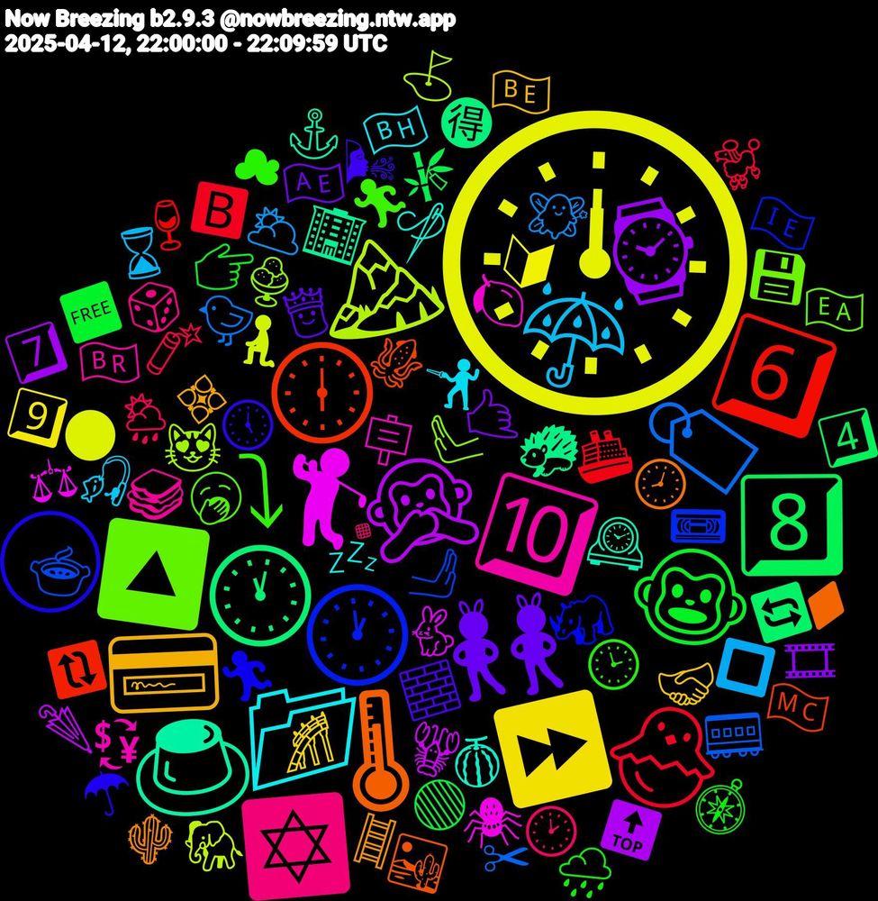 Emoji Cloud; its emojis (sorted by weighted frequency, descending):  🕛, 🙊, 🕚, 🕕, 🕐, 🔼, 🔟, 📁, 💳, 👯‍♀️, 🐵, 🐣, 🏷️, 🏔️, 🏌️, 🍮, 🌡, 🌕, ⤵, ✡️, ☔, ⏩, ⌚, 8️⃣, 6️⃣, 🫸, 🫷, 🪧, 🪡, 🪜, 🧱, 🧭, 🧨, 🧚, 🧎‍♂️, 🦞, 🦔, 🦑, 🦏, 🥱, 🥪, 🤺, 🤝🏻, 🤙, 🟢, 🚢, 🚃, 😻, 🕷️, 🕰️, 🕗, 🕔, 🕒, 🕑, 🔲, 🔰, 🔝, 🔄, 🔃, 📼, 💾, 💱, 💤, 💠, 👸, 👉, 🐩, 🐤, 🐘, 🐇, 🏢, 🏜️, 🏃‍♂️, 🏃‍♀️, 🎲, 🎣, 🎢, 🎞, 🎋, 🍷, 🍲, 🍨, 🍋, 🍈, 🌵, 🌬, 🌧️, 🌦️, 🌥️, 🌑, 🌂, 🉐, 🇲🇨, 🇮🇪, 🇪🇦, 🇧🇷, 🇧🇭, 🇧🇪, 🇦🇪, 🆓, 🅱️, ✂, ⛳, ⚖, ⚓, ♦️, ☂, ☁, ▪️, ⌛, 9️⃣, 7️⃣, 4️⃣