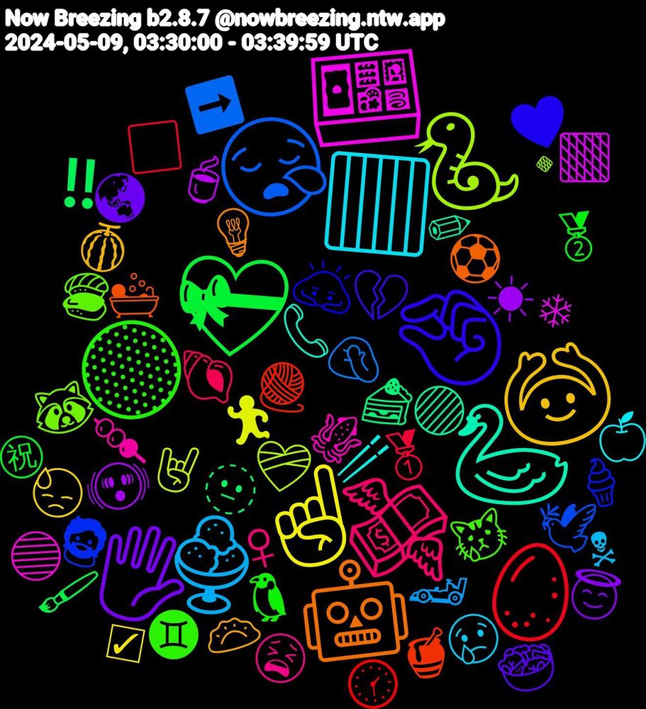 Emoji Cloud; its emojis (sorted by weighted frequency, descending):  🟥, 🙆‍♀️, 🖐️, 💝, 🥚, 😪, 🐍, 🍱, 🦢, 🤖, 🤏🏻, 🟡, 💸, 🍨, ☝, 🫨, 🫥, 🧶, 🧔, 🦝, 🦑, 🥢, 🥟, 🥗, 🥈, 🥇, 🤦, 🤘, 🟧, 🟣, 🛀, 🙇🏻, 😿, 😫, 😢, 😓, 😇, 🖌️, 🕜, 🕊️, 🔸, 🔵, 📞, 💡, 💔, 🐧, 🐚, 🏎️, 🏃, 🍵, 🍰, 🍯, 🍦, 🍣, 🍡, 🍏, 🍈, 🌏, ㊗, ⬜, ➡️, ❤️‍🩹, ❄, ✏, ⚽, ♥️, ♊, ♀, ☠, ☑, ☀, ‼️