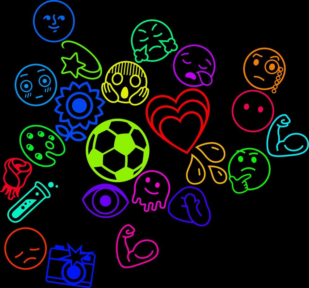 Emoji Cloud; its emojis (sorted by weighted frequency, descending):  💗, 🌻, ⚽, 🫠, 🧪, 🧐, 🤦‍♀️, 🤔, 😶, 😳, 😱, 😪, 😤, 😞, 📸, 💫, 💪🏼, 💪, 💦, 👁️, 🎨, 🌹, 🌚