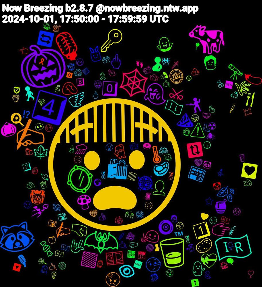 Emoji Cloud; its emojis (sorted by weighted frequency, descending):  😨, 🎃, 🦇, 🎙️, 🦝, 🥃, 🐄, 🇮🇷, ✍🏼, 4️⃣, 🪞, 🕸️, 🛍, 🔑, 👻, 🤟🏽, 🕺, 🔄, 💝, ⛈, 🪽, 🪙, 🧿, 🧑, 💵, 🎙, 🍴, 🍄, 🍁, 🌡, 🪩, 🧛, 🧏🏼‍♀️, 🥩, 🥔, 🤺, 🤰🏻, 🤦🏽‍♂️, 🤥, 🤜, 🟪, 🚶, 😡, 🖕, 🔭, 🔃, 📰, 💟, 💅🏾, 💁🏻‍♀️, 👹, 👯, 👤, 👉🏼, 👁, 🍳, 🍯, 🍬, 🍆, 🍂, 🌾, 🌰, 🇮🇱, ✍️, ⛰️, ⚠️, ⚔, ™, 1️⃣, 0️⃣, 🫰🏻, 🫐, 🪦, 🪂, 🧵, 🧪, 🧡, 🧟, 🧝, 🧁, 🦶🏻, 🦁, 🥛, 🥉, 🥈, 🤷🏽‍♀️, 🤷🏼‍♀️, 🤷‍♀️, 🤲🏻, 🤰🏽, 🤪, 🤦🏼‍♀️, 🤡, 🤠, 🤞🏻, 🤝, 🤛, 🤙🏿, 🤙🏾, 🤙🏻, 🤖, 🤓, 🟥, 🟢, 🟡, 🛍️, 🙏🏿, 🙌🏾, 🙋🏻‍♀️, 🙈, 🙃, 😷, 😵, 😳, 😧, 😜, 😚, 😒, 😑, 😏, 🗨, 🗡️, 🖕🏿, 🖌️, 🕷️, 🕞, 🔽, 🔷, 🔈, 📹, 📸, 📷, 📲, 📍, 📅, 💸, 💡, 💚, 💘, 💓, 💉, 👸🏻, 👣, 👑, 👏🏽, 👍🏻, 👊, 👈🏼, 👇🏻, 🐽, 🐼, 🐗, 🐒, 🐍, 🏡, 🏠, 🏅, 🏀, 🎥, 🎗️, 🎗, 🎒, 🍭, 🍩, 🍒, 🍑, 🌍, 🌃, 🇲🇽, 🇱🇧, 🇦🇷, 🆕, 🆓, 🅾, ⭐, ⬆️, ❣️, ♻️, ♥️, ☢️, ☝🏻, ⌚, ⁉️, ®, 8️⃣, 7️⃣