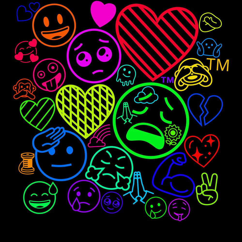 Emoji Cloud; its emojis (sorted by weighted frequency, descending):  😩, 💚, 🫡, 🧡, 🥺, 💙, 😤, 😃, 💪, 💜, 🐶, ✨, 🩷, 🤪, 🙏🏻, 🙈, 😵‍💫, 😭, 😢, 😌, 😅, 🖤, 💖, 💔, 💀, 👋, 👀, 🐕, 🎉, ✌️, ♥, ☀️, 🫠, 🧵, 🥹, 🥲, 🥰, 🤷🏻‍♀️, 🤦‍♂️, 🤤, 🤣, 🤝, 🤘, 🤔, 🙏, 🙊, 😻, 😶, 😳, 😱, 😬, 😪, 😡, 😜, 😔, 😏, 😍, 😋, 😈, 😇, 😆, 😂, 😁, 📽️, 📸, 💦, 💕, 💋, 👹, 👏🏼, 👍, 👉, 👈, 👁️, 🐱, 🐘, 🎶, 🎨, 🌼, 🌻, 🌸, 🌈, ❤️‍🔥, ❤️, ☹️, ☁️, ™️, ™