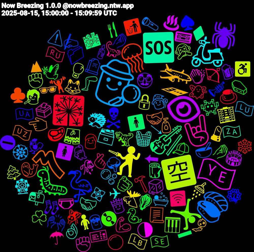 Emoji Cloud; its emojis (sorted by weighted frequency, descending):  🕵️‍♂️, 🤺, 👁, 🎻, 🪼, 🦩, 🤸, 🤘🏼, 🛵, 🛬, 🕷, 🐛, 🎇, 🍣, 🈳, 🇾🇪, 🆘, 〽️, ☠, 🫵🏼, 🫰🏻, 🫧, 🫎, 🫅, 🪵, 🪰, 🪦, 🩳, 🩲, 🧺, 🧴, 🧦, 🧢, 🧚🏻, 🧙‍♀️, 🧍‍♀️, 🧊, 🦵, 🦭, 🦚, 🦖, 🦕, 🦔, 🦊, 🥸, 🥬, 🥩, 🥣, 🥊, 🥀, 🤝🏾, 🤝🏻, 🤌🏾, 🤌, 🛜, 🛀, 🚿, 🚺, 🚹, 🚮, 🙌🏿, 🙊, 🗳️, 🗃️, 🕶️, 🕯️, 🕊️, 🔨, 🔦, 🔒, 📼, 📬, 📃, 📁, 📀, 💪🏽, 💠, 💄, 💃🏾, 👾, 👴, 👮‍♀️, 👩‍🎤, 👏🏼, 👌🏻, 👈🏼, 🐓, 🐍, 🏹, 🏵️, 🏢, 🏟️, 🏙, 🏋️, 🎺, 🎹, 🎫, 🎡, 🎐, 🍺, 🍴, 🍮, 🌳, 🌲, 🌗, 🇿🇦, 🇺🇿, 🇺🇦, 🇸🇪, 🇷🇺, 🇱🇺, 🇱🇧, ⬅, ➖, ❄️, ✍🏻, ✊🏿, ✊🏼, ✈, ⛰, ⛔, ⚰️, ⚪, ⚠️, ♿, ♨️, ♦️, ♣️, ♠️, ☘️, ☂, ↘