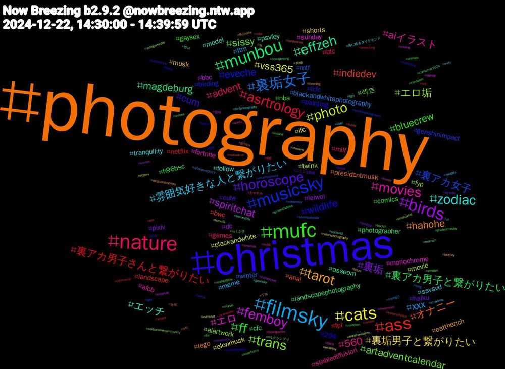 Hashtag Cloud; its hashtagged words/phrases (sorted by weighted frequency, descending):  photography, christmas, mufc, nature, filmsky, cats, birds, munbou, ass, musicsky, trans, movies, zodiac, tarot, horoscope, ff, asrtrology, 裏垢女子, photo, femboy, effzeh, オナニー, wildlife, sissy, 560, 雰囲気好きな人と繋がりたい, 裏垢男子と繋がりたい, 裏垢, 裏アカ男子と繋がりたい, 裏アカ男子さんと繋がりたい, 裏アカ女子, エロ垢, エロ, エッチ, hahohe, cum, bluecrew, advent, xxx, vss365, spiritchat, magdeburg, indiedev, eveche, artadventcalendar, aiイラスト, tranquility, musk, haiku, h96bsc, fpl, winter, twink, sunday, psvfey, presidentmusk, painting, nba, milf, meme, lfc, leiwol, landscapephotography, landscape, genshinimpact, fyp, fortnite, follow, eattherich, cute, comics, btc, blackandwhitephotography, blackandwhite, bbc, asseom, anal, 294, 섹트, stablediffusion, ssvsvd, shorts, pixiv, photographer, netflix, mtf, movie, monochrome, model, lego, lcfc, gaysex, games, ftm, elonmusk, dc, cfc, bwc, birding, aiartwork, afcb, 海に眠るダイヤモンド, ブル, ニコニコ動画, zonhoven, whatif, watercolor, ts, thick, teamom, srfc, premierleague, photooftheday, note, naughty, naturephotography, minecraft, marvel, london, lgbt, indiegamedev, humor, goonsky, ffxivnsfw, ff14, fbr, dog, cyberpunk2077, cumshot, collabfcbot, christmas2024, bussy, booty, bocfch, boardgames, birdphotography, betze, artnude, animals, amwriting, adventcalendar, 1085, 암캐, 변녀, 능욕, 短歌, らくがき, おやすみ, wwfc, writesky, women, wolves, wintersolstice, wildlifephotography, warhammercommunity, waifu, vocaloid, veilguardspoilers, uncut, transporn, transnsfw, transgirl, transformation, trading, tgirl, tendencias, tanka, sweden, sv98, straykids, steelers, solstice, snowbunny, snl, smallbusiness, smallartist, sinsmas, secondlife, rimming, resistance, readandplay, pov, pl, ottawa, onepride, nowspinning, motivation, marketing, m1グランプリ, livestream, lilien, ladyboy, jesus, ireland, interracial, hung, hotwife, hiphop, girlswithdicks, girldick
