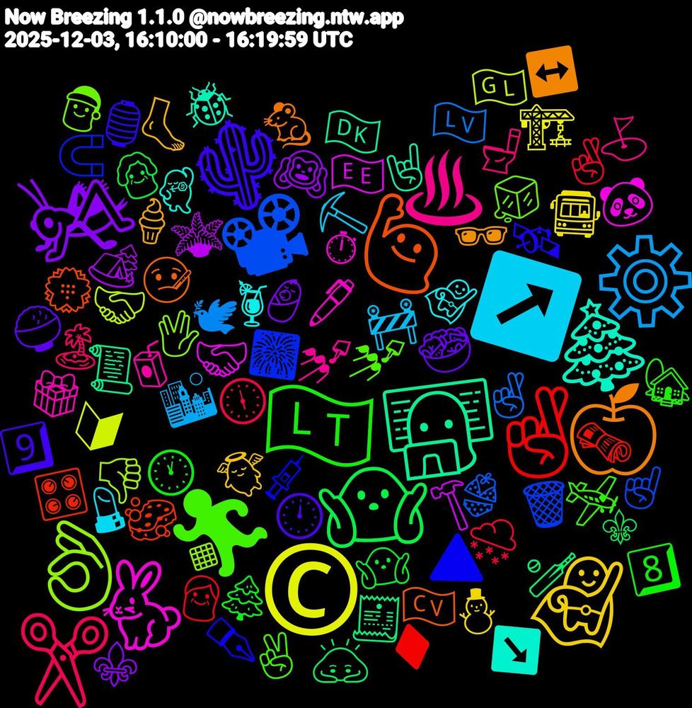 Emoji Cloud; its emojis (sorted by weighted frequency, descending):  🧑‍💻, 🙋🏻‍♂️, 🔺, 🏃, ♨, ↗️, 🦸‍♀️, 🦗, 🤷🏾‍♂️, 🤞🏻, 📽, 👌🏽, 🐇, 🎄, 🍏, 🌵, 🇱🇹, ✂️, ⚙️, ©️, 🪴, 🧾, 🧽, 🧲, 🧊, 🧃, 🦸‍♂️, 🦶, 🥗, 🤷🏽‍♀️, 🤞🏾, 🤞🏼, 🤝🏾, 🤝, 🤘🏻, 🤒, 🛰️, 🛩️, 🚽, 🚧, 🚍, 🙉, 🙇, 🗞️, 🗑️, 🖖🏾, 🖊️, 🕺🏻, 🕶️, 🕛, 🕚, 🕕, 🕊, 🔰, 🔨, 📜, 💮, 💉, 💅🏼, 💅🏻, 💄, 👼, 👶🏼, 👵🏻, 👴, 👙, 👎, 🐼, 🐞, 🐁, 🏮, 🏡, 🏝️, 🏙️, 🏗️, 🏕️, 🏏, 🎛️, 🎆, 🎅🏻, 🎁, 🍹, 🍦, 🍚, 🌲, 🌨️, 🇱🇻, 🇬🇱, 🇪🇪, 🇩🇰, 🇨🇻, ✒️, ✌🏽, ⛳, ⛏️, ⛄, ⚜️, ⚜, ♦️, ☝🏼, ◾, ⏱, ↘️, ↔️, 9️⃣, 8️⃣