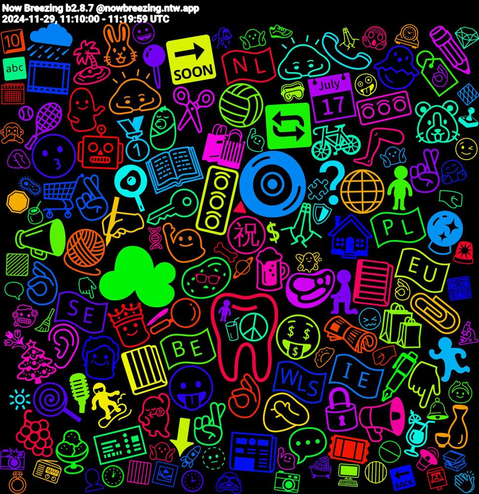 Emoji Cloud; its emojis (sorted by weighted frequency, descending):  ☁, 🦷, 🧿, 🚦, 🥩, 🙏🏿, 🗞️, 🏠, 🇧🇪, ㊗, ❓, ✍🏻, 🧎‍♂️, 🥔, 🤴🏿, 🤞🏼, 🤑, 🛍, 🚲, 🙋🏻‍♂️, 😛, 🔄, 📘, 📖, 📕, 📅, 👶, 👌🏻, 🏴󠁧󠁢󠁷󠁬󠁳󠁿, 🏐, 🍺, 🍳, 🌐, 🇸🇪, 🇵🇱, 🇳🇱, 🇮🇪, 🇪🇺, ✂️, ☮, 🧶, 🧓, 🧍, 🦵, 🥇, 🤦🏼‍♂️, 🤞🏻, 🤞, 🤖, 🛒, 🛍️, 🚥, 🙇🏾, 🙇, 😗, 🖋️, 🕺, 🔮, 🔜, 🔒, 🔑, 🔎, 📰, 📣, 📢, 📞, 📎, 📍, 💬, 💁🏻‍♂️, 👌🏽, 👇🏽, 👂, 🐹, 🐰, 🐣, 🏷️, 🏝️, 🏃, 🏂, 🎾, 🎫, 🎟, 🎞️, 🎙, 🎄, 🍹, 🍶, 🍭, 🍨, 🍇, 🌬️, 🌧, 🌍, 🇫🇷, 🇩🇪, 🃏, ⬇, ➡️, ✏️, ✍️, ✌, ⚽, 4️⃣, 3️⃣, 🫥, 🪐, 🩻, 🧹, 🧬, 🧩, 🧚🏻‍♀️, 🧍‍♀️, 🧉, 🦴, 🦠, 🥽, 🥶, 🥤, 🥟, 🥀, 🤷🏼‍♂️, 🤷🏻, 🤷, 🤪, 🤦, 🤜🏻, 🤛🏻, 🤗, 🟪, 🟥, 🛡️, 🛑, 🛁, 🚫, 🚨, 🚀, 🙏🏾, 🙋🏻, 🙋, 🙊, 🙈, 🙆, 😱, 😖, 😉, 😀, 🗨️, 🗓️, 🖼️, 🖥️, 🖊, 🕹, 🕰️, 🕒, 🕐, 🔺, 🔶, 🔴, 🔬, 🔤, 🔟, 🔙, 🔔, 🔊, 🔆, 📻, 📸, 📷, 📮, 📚, 💲, 💰, 💪, 💥, 💐, 💎, 💍, 👤, 👣, 👟, 👗, 👓, 👏, 👍, 👌🏾, 👌🏼, 👌, 👉🏼, 👉, 👇🏼, 👇, 👅, 🐳, 🐦‍⬛, 🐠, 🐝, 🐓, 🐏, 🐌