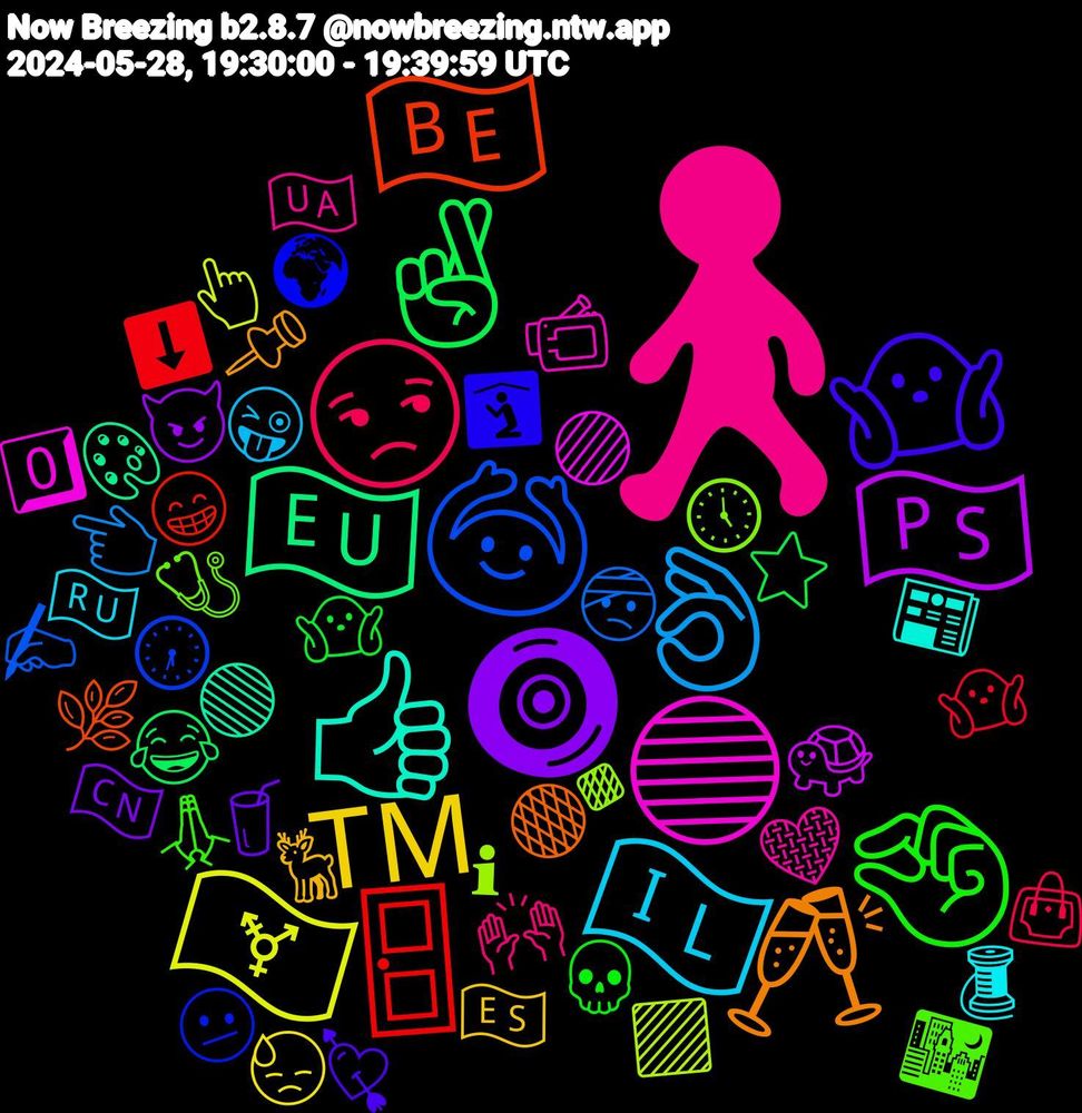 Emoji Cloud; its emojis (sorted by weighted frequency, descending):  🚶, 🇮🇱, ™️, 🧿, 🤞🏻, 🚪, 🙆‍♀️, 🔸, 🔵, 👍🏼, 🥂, 🤷‍♀️, 🤏🏼, 😒, 👌🏻, 🏳️‍⚧️, 🇵🇸, 🇪🇺, 🇧🇪, 🫤, 🩺, 🩶, 🧵, 🦌, 🥤, 🤷🏻‍♀️, 🤷, 🤕, 🟪, 🟣, 🟢, 🟠, 🛐, 🙏🏻, 🙌🏻, 😜, 😓, 😈, 😂, 😁, 🕠, 🕔, 📹, 📰, 📌, 💘, 💀, 👜, 👈, 👆, 🐢, 🎨, 🌿, 🌍, 🌃, 🇺🇦, 🇷🇺, 🇪🇸, 🇨🇳, ⭐, ⬇️, ✍🏻, ℹ, 0️⃣