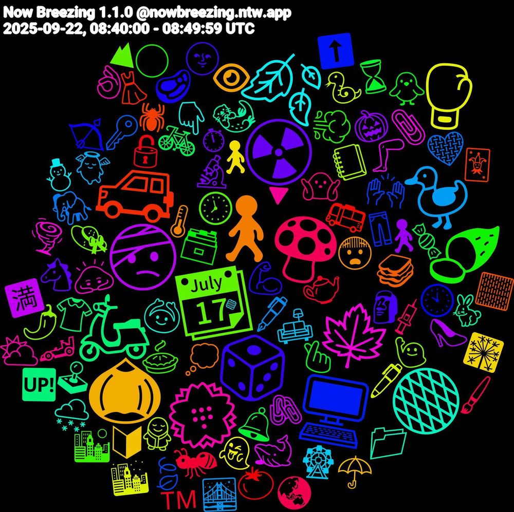 Emoji Cloud; its emojis (sorted by weighted frequency, descending):  🍁, 🟠, 🚶‍♀️, 🎲, 🍠, 🍄, 🦆, 🥊, 🤕, 🛵, 🚙, 🖥️, 📆, 💮, 🍂, 🌰, ☢️, 🫰, 🫖, 🩶, 🧖, 🦵🏻, 🦦, 🥪, 🥩, 🥧, 🤷🏼‍♀️, 🛋️, 🚶‍♂️, 🚶, 🚲, 🚌, 🙌🏼, 🙋, 🙇🏻, 🙆, 😨, 🗿, 🗃️, 🖌️, 🖋️, 🖊️, 🖇️, 🕹️, 🕷, 🕙, 🕗, 🔻, 🔹, 🔰, 🔬, 🔔, 🔓, 🔑, 📒, 📎, 📁, 💭, 💪🏽, 💨, 💉, 👼, 👻, 👠, 👚, 👗, 👖, 👒, 👌🏻, 👇🏼, 👁, 🐴, 🐥, 🐜, 🐘, 🐍, 🐋, 🐇, 🏻, 🏹, 🏙️, 🏎️, 🎡, 🎇, 🎃, 🍬, 🍅, 🍃, 🌶️, 🌪️, 🌨️, 🌡️, 🌝, 🌕, 🌏, 🌉, 🌆, 🈵, 🆙, 🃏, ⬆️, ⛰, ⛅, ⛄, ☂️, ⏱, ⌛, ™️