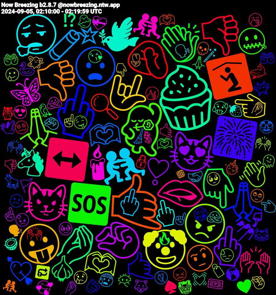 Emoji Cloud; its emojis (sorted by weighted frequency, descending):  🧁, 🤙🏻, 🖕🏻, 🕺🏻, 🫦, 🤼‍♂️, 🤟🏻, 😻, 👇🏻, 🤦🏼‍♀️, 😦, 😠, 🕯, 🕊, 👎🏻, 🎆, 🆘, ↔️, 🧨, 🤡, 🤏🏻, 🤌🏻, 🛐, 🙏🏾, 🙏🏽, 😼, 😮‍💨, 😛, 🖕, 👏🏽, 👎, 🎇, 🍒, 🆙, ❤️‍🩹, ☝, 🫶🏼, 🫶🏻, 🦋, 🦄, 🤨, 🤙🏽, 🤑, 🤐, 🙌🏼, 😔, 😈, 🖕🏼, 💭, 💔, 👈🏻, ❣️, ☹️, ☠️, 🫶🏾, 🧄, 🤯, 🤧, 🤦🏻‍♂️, 🤍, 🙏🏻, 🙁, 😭, 😩, 🔍, 💘, 💋, 💁🏻‍♀️, 👠, 👋🏻, 🐬, 🎉, 🎀, 🌚, ↕️, 🫥, 🩷, 🥴, 🤼, 🤷🏻‍♀️, 🤫, 🤩, 🤓, 🚫, 😾, 😴, 😯, 😫, 😪, 😨, 😣, 😞, 😝, 😜, 🖕🏾, 🔸, 🔁, 📱, 💵, 💥, 💞, 💗, 💌, 💅🏻, 👽, 👻, 👏🏿, 👏🏼, 👏🏻, 👍🏽, 👍🏼, 👄, 👁️, 🏴‍☠️, 🍾, 🍼, 🍉, ❤️, ↪️, 🫶🏽, 🫢, 🧹, 🥺, 🥹, 🥵, 🥳, 🤪, 🤤, 🤙, 🤏, 🤌, 🚩, 🙏, 🙌🏾, 🙌🏽, 🙌🏻, 🙅🏽‍♀️, 🙅🏻‍♀️, 🙄, 😹, 😶‍🌫️, 😵‍💫, 😰, 😢, 😡, 😘, 😖, 😕, 😓, 😍, 🗣️, 🗣, 🕊️, 🔥, 🔒, 🔇, 🔂, 💝, 💓, 💀, 👾, 👹, 👎🏼, 👈, 👇, 🐺, 🐣, 🐋, 🐂, 🏷️, 🎟️, 🍓, 🌷, 🌎, ♥️, ♠️, ☝🏼, ☝🏻, ☝️, ⁉️, 🫶, 🫵🏻, 🫠, 🪻, 🪄, 🧚, 🦢, 🦜, 🦉, 🥸, 🥲, 🥰, 🥥, 🤼‍♀️, 🤲🏻, 🤲, 🤭, 🤝, 🤏🏽, 🤌🏼