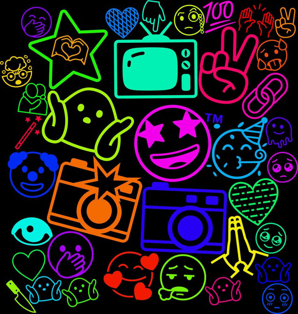 Emoji Cloud; its emojis (sorted by weighted frequency, descending):  🤷‍♀️, 🤩, 📺, 📸, 📷, ⭐, ✌️, 🥳, 🤪, 🙏, 😵‍💫, 😜, 😏, 😉, 😀, 💖, 👏, 👍, 🫢, 🩵, 🥰, 🤡, 🤔, 🙂, 😴, 😱, 😮‍💨, 😫, 😘, 😔, 😌, 😋, 😈, 😁, 🔥, 🔗, 💜, 💚, 💀, 👌, 👁, 🐶, 🎨, 🍑, 🌭, ✅, 🫶🏻, 🫠, 🫂, 🪄, 🧡, 🧐, 🥺, 🥹, 🥵, 🤷🏼‍♂️, 🤷🏻‍♀️, 🤷‍♂️, 🤷, 🤯, 🤭, 🤍, 🙌, 😷, 😶, 😳, 😭, 😬, 😩, 😡, 😞, 😛, 😚, 😐, 😍, 😊, 😆, 😅, 😄, 😂, 🖤, 🔴, 🔮, 🔭, 🔪, 📽️, 📢, 📚, 💯, 💪, 💦, 💙, 💔, 💃, 👇, 👀, 🏳️‍⚧️, 🎶, 🎥, 🎉, 🎃, 🍎, 🌈, 🇺🇸, 🇺🇦, 🇬🇧, 🇨🇳, ⬇️, ❤️, ✌🏻, ⚒️, ♥️, ☺️, ™