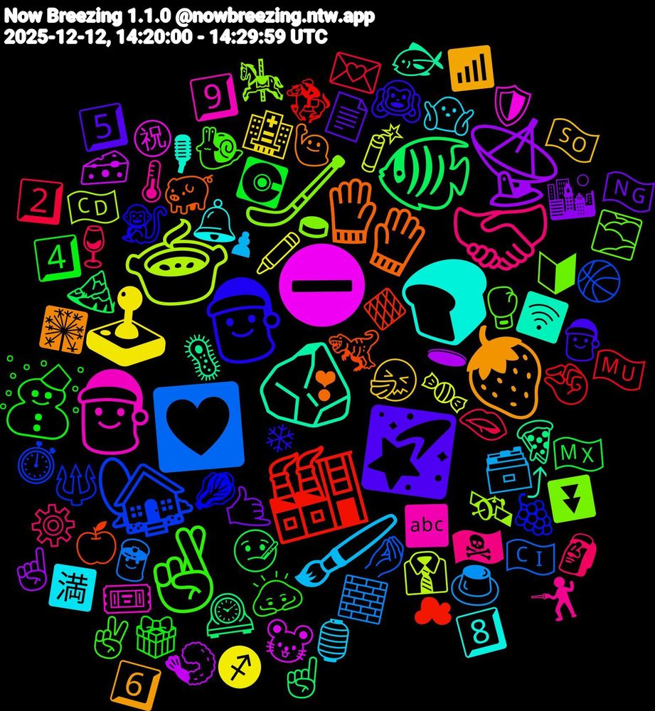 Emoji Cloud; its emojis (sorted by weighted frequency, descending):  💟, 🍲, ⛔, 🪨, 🧤, 🧑‍🎄, 🤞🏼, 🤝🏻, 🖌️, 🕹, 📡, 🐠, 🏭, 🏡, 🏒, 🎅, 🍞, 🍓, 🌠, ☃, 🫦, 🧱, 🧨, 🧀, 🦠, 🦖, 🥬, 🥊, 🤺, 🤷🏾‍♂️, 🤧, 🤙, 🤒, 🤏, 🤌🏼, 🛰️, 🛡️, 🛜, 🙋, 🙉, 🙇‍♀️, 🗿, 🗃️, 🖍️, 🕳, 🕰️, 🔶, 🔱, 🔰, 🔤, 🔔, 📶, 📄, 💽, 💌, 👮‍♂️, 👔, 🐭, 🐟, 🐖, 🐒, 🐌, 🏴‍☠️, 🏮, 🏥, 🏙️, 🏔️, 🏇, 🏀, 🎠, 🎟️, 🎙, 🎇, 🎅🏼, 🎁, 🍷, 🍮, 🍬, 🍤, 🍕, 🍏, 🍇, 🌫️, 🌡️, 🈵, 🇸🇴, 🇳🇬, 🇲🇽, 🇲🇺, 🇨🇮, 🇨🇩, ㊗, ⤴, ❣, ❄, ✌🏾, ⚙️, ♟, ♐, ☝🏽, ☝🏼, ☁, ⏱️, ⏬, 9️⃣, 8️⃣, 6️⃣, 5️⃣, 4️⃣, 2️⃣