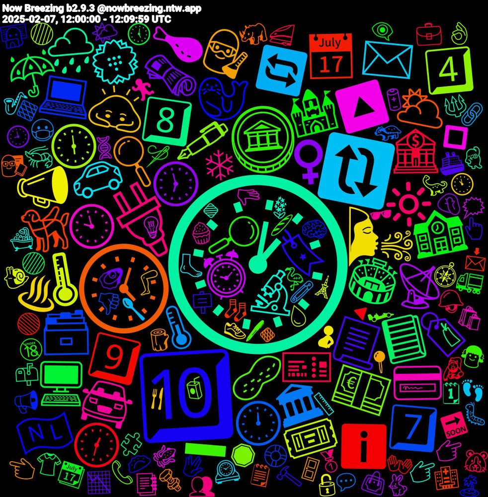 Emoji Cloud; its emojis (sorted by weighted frequency, descending):  🕐, 🕓, 🔟, 🪙, 🔌, 🔃, 🌬, 🕖, 🏟️, 9️⃣, 🗃️, 🖋️, 🕙, 🔬, 🔍, 📃, 🏰, 🎫, 🌡️, 🌡, ⏰, 8️⃣, 🦮, 🦭, 🥜, 🚘, 🚗, 🙇🏻, 🗞️, 🖥️, 🕧, 🕛, 🕕, 🔼, 🔹, 🔸, 🔖, 🔎, 🔆, 🔄, 📣, 📡, 📘, 📅, 💻, 💶, 💳, 💮, 👩‍🔬, 🏷️, 🏫, 🏦, 🏛, 🎟️, 🍗, 🌧️, 🌥️, 🇳🇱, ➖, ❄, ✉️, ♨, ♀️, ☔, ℹ️, 7️⃣, 4️⃣, 🫳, 🪻, 🪵, 🪧, 🪡, 🪖, 🧷, 🧭, 🧬, 🧩, 🧦, 🧠, 🧃, 🧁, 🦶, 🦵, 🦪, 🦩, 🦧, 🦡, 🦕, 🦑, 🦐, 🦏, 🥟, 🥖, 🥇, 🥄, 🤰, 🤦🏻, 🟣, 🟢, 🛟, 🛑, 🛍️, 🛁, 🚪, 🚢, 🚛, 🚄, 😷, 🗼, 🗯️, 🗓, 🗒, 🖖, 🖊, 🕶, 🕰️, 🕚, 🕘, 🕔, 🔻, 🔶, 🔴, 🔲, 🔱, 🔩, 🔨, 🔞, 🔜, 🔗, 🔓, 🔋, 📫, 📩, 📢, 📞, 📑, 📏, 📍, 📉, 📆, 💼, 💬, 💧, 💡, 💃🏾, 👩‍🏫, 👨‍💻, 👧, 👥, 👣, 👟, 👜, 👚, 👐, 👎🏻, 👌🏽, 👉🏻, 👉, 👈🏻, 👆🏻, 👁️‍🗨️, 🐹, 🐛, 🐌, 🐇, 🏷, 🏥, 🏝️, 🏙️, 🏖️, 🏎, 🏋️, 🏃, 🏀, 🎷, 🎲, 🎧, 🎞️, 🎞, 🍴, 🍫, 🍞, 🍝, 🍛, 🍓, 🌿, 🌻, 🌪️, 🌤️, 🌑, 🌐, 🌍, 🌋, 🌃, 🌀, 🉐, 🇹🇭, 🇵🇹, 🇱🇻, 🇰🇷