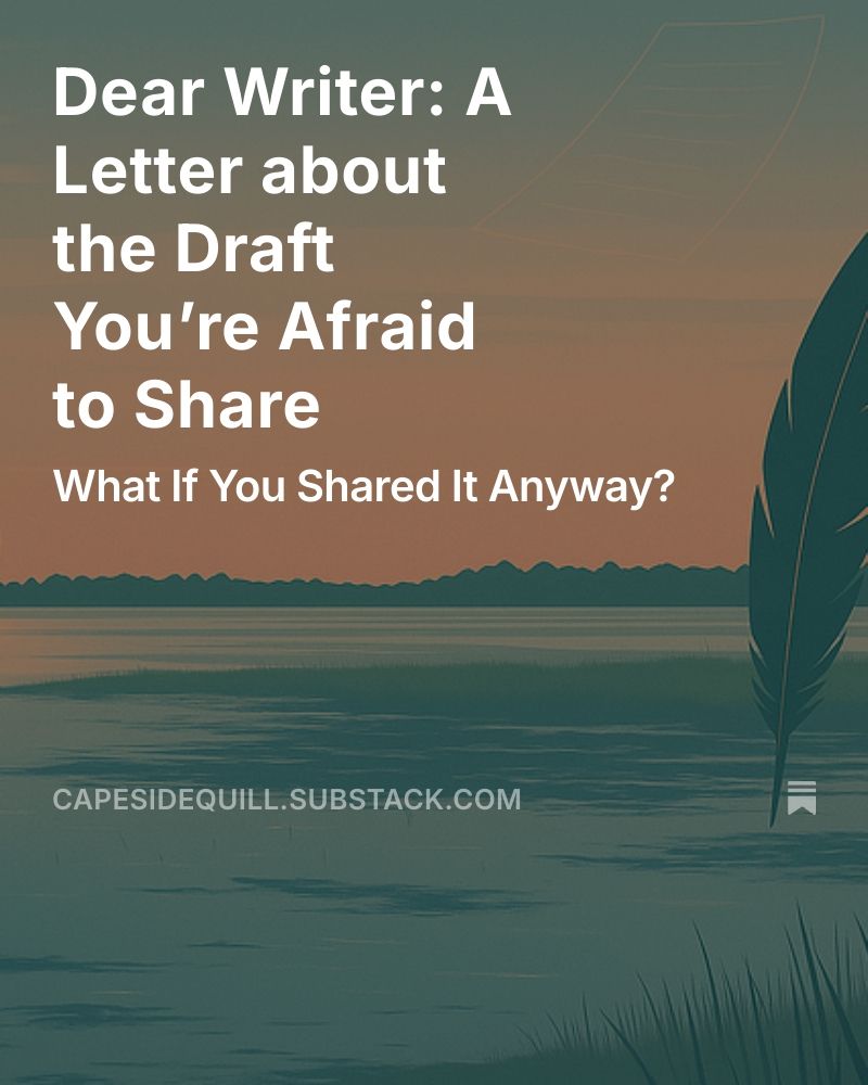 A substack article for indie authors about sharing their rough draft. 