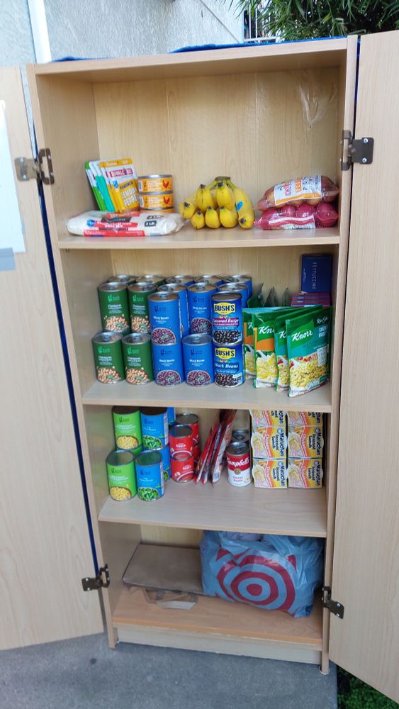 pantry filled with canned and non-perishable food 