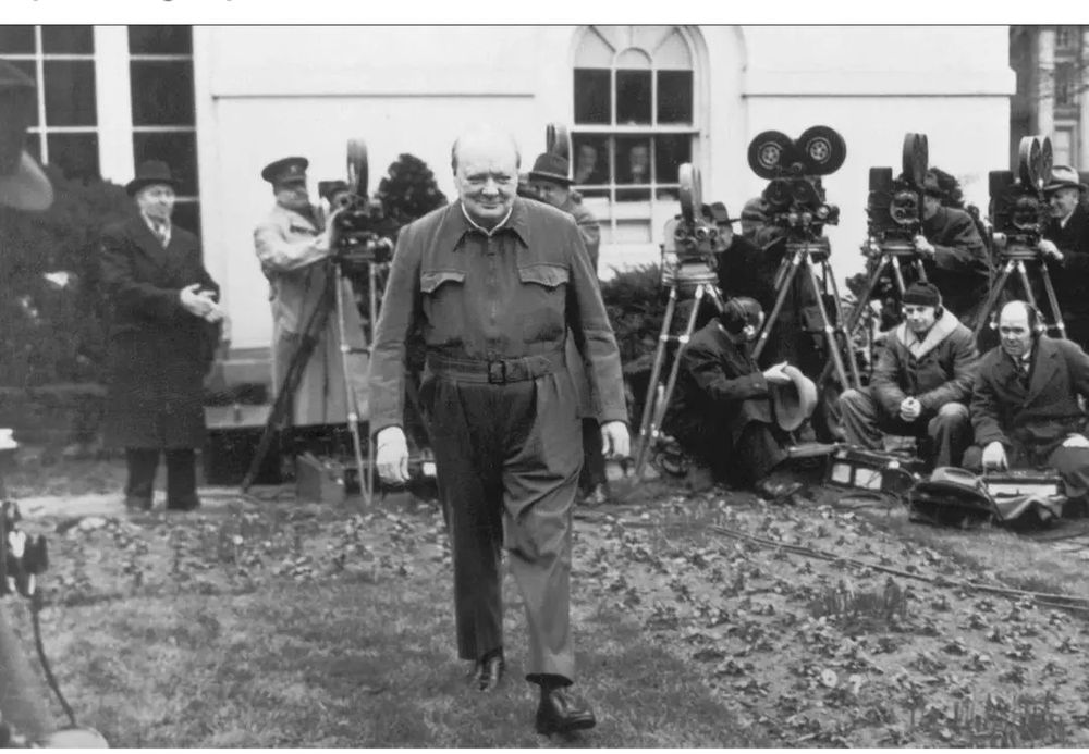 Winston Churchill visits the White House. 