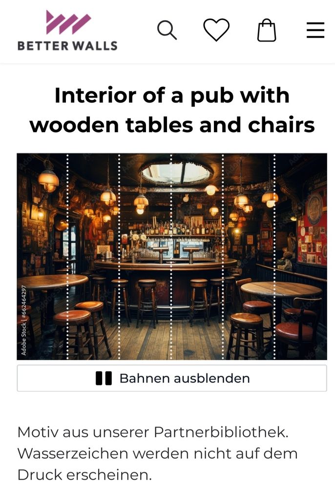 Muster Fototapete Pub