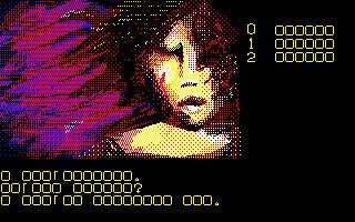 A mockup for a game that never was.

A person is laying down, a red and blue dithered surface in the background. Half the person's face is covered in red pixels.
To the right and the bottom is a bunch of yellow dummy text.