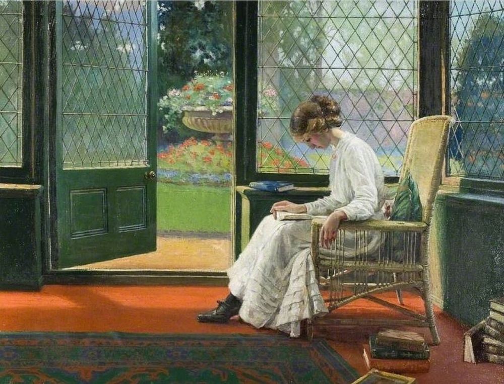 The Library Window, Albert Ranney Chewett, Oil on Canvas (Bushey Museum, Reveley Lodge).