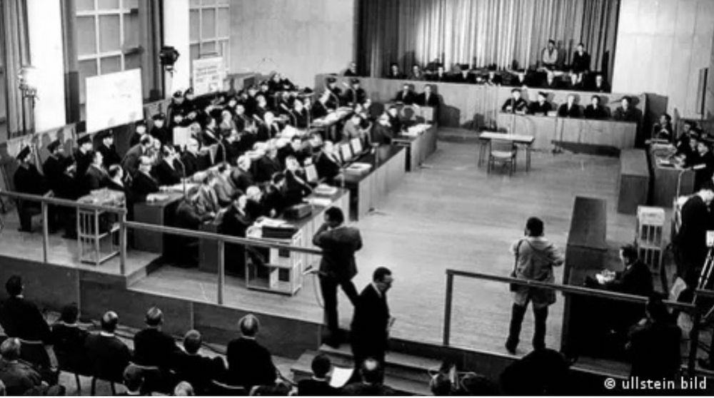 Ein Foto aus dem großen Saal, in dem der Prozess stattfand