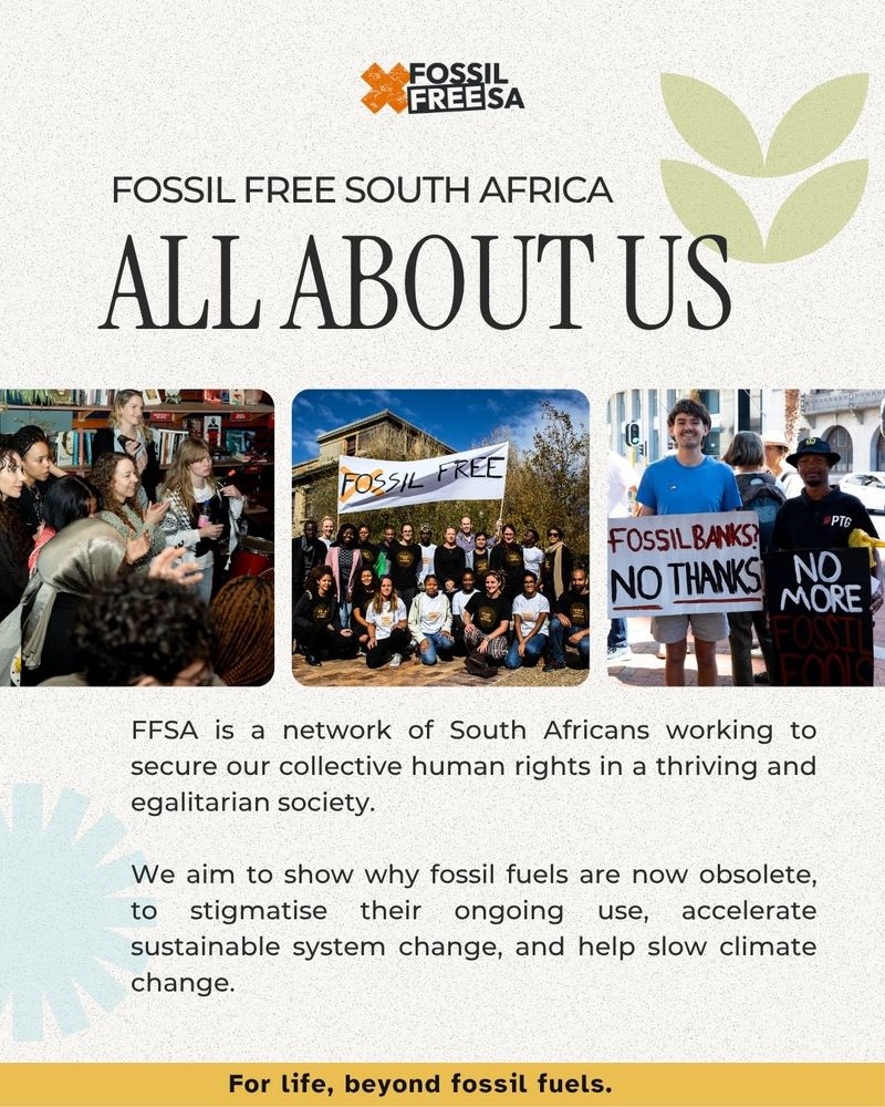 South African sustainable environmental non profit organisation for life beyond fossil fuels 
