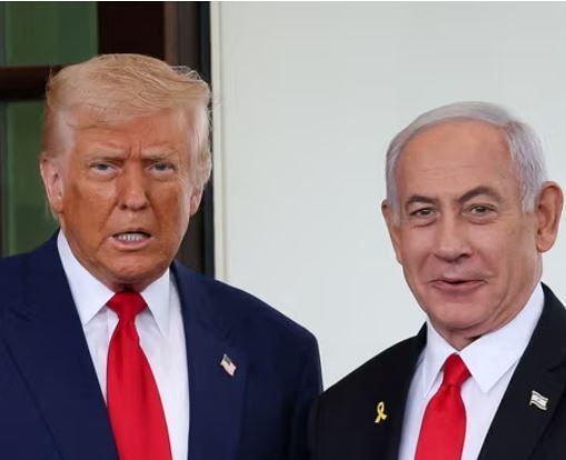 Left: Donald Trump, Right: Benjamin Netanyahu. Criminals and a threat to humanity. 