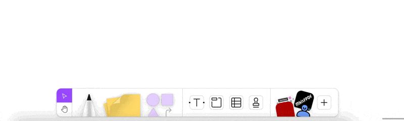A screen capture of a distracting element in Figjam UI.