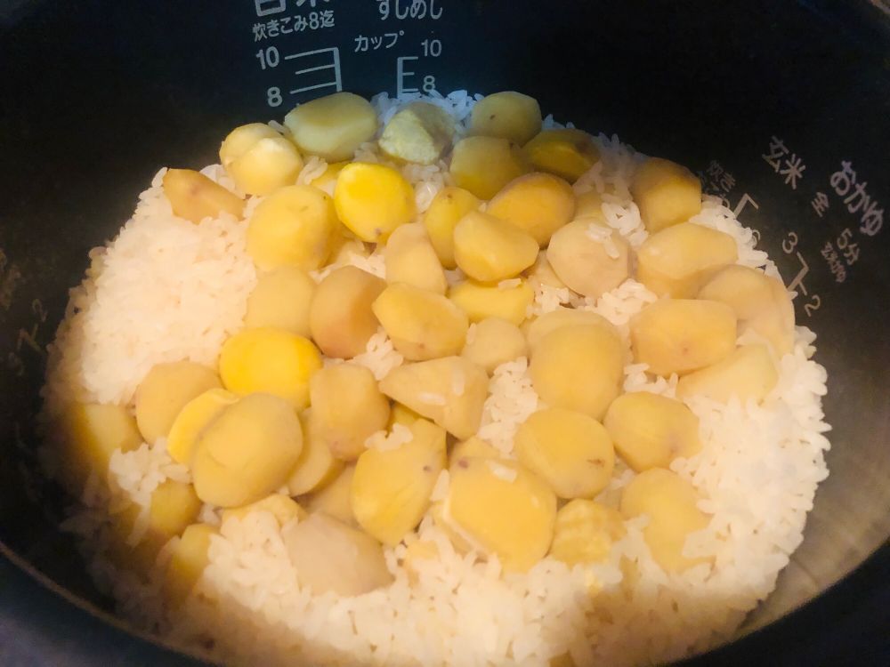 炊きたての栗ご飯