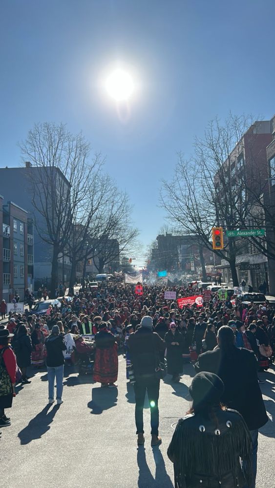 Hundreds gather to walk in the 34 annual women’s memorial March on the downtown east side. 