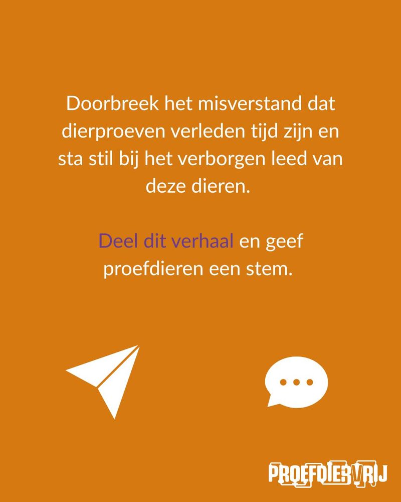 Deel dit bericht en geef proefdieren een stem.