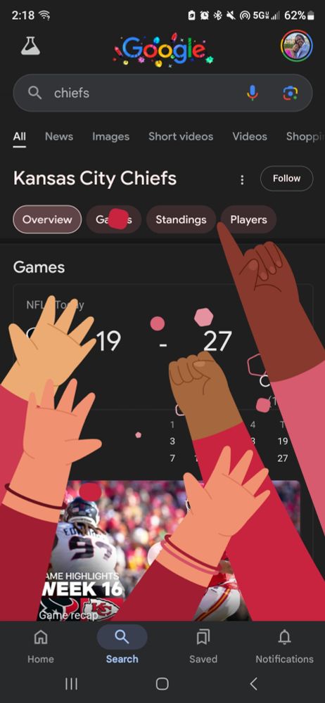 WTF is this, Google? Just show me the score. 