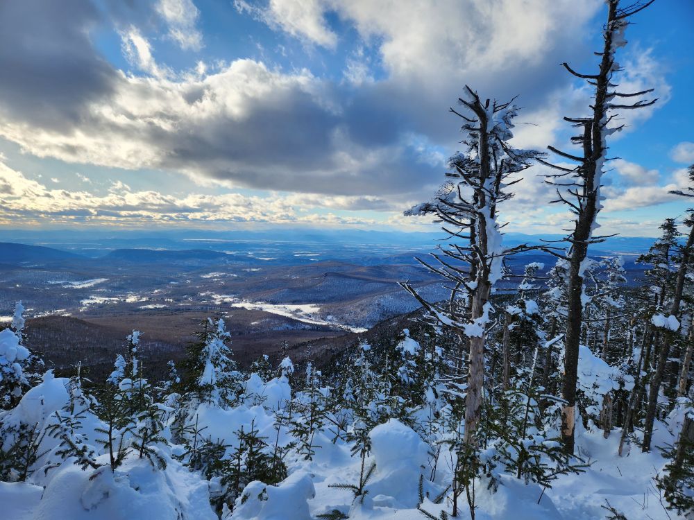 View from Stark Mountain at the top of Mad River Glen. 