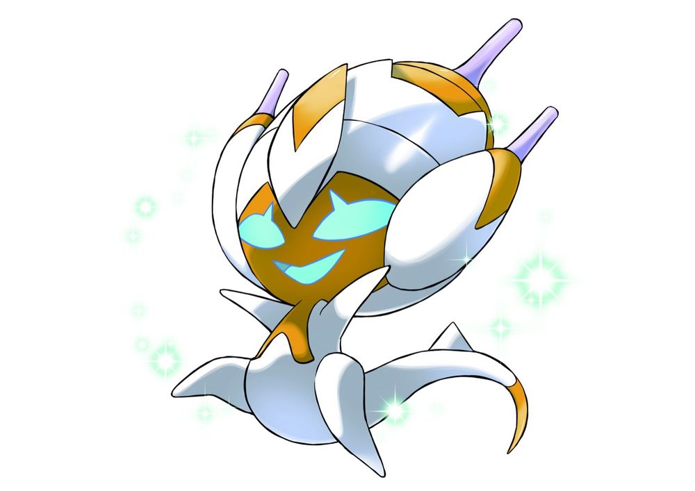 Shiny Poipole in a white background 