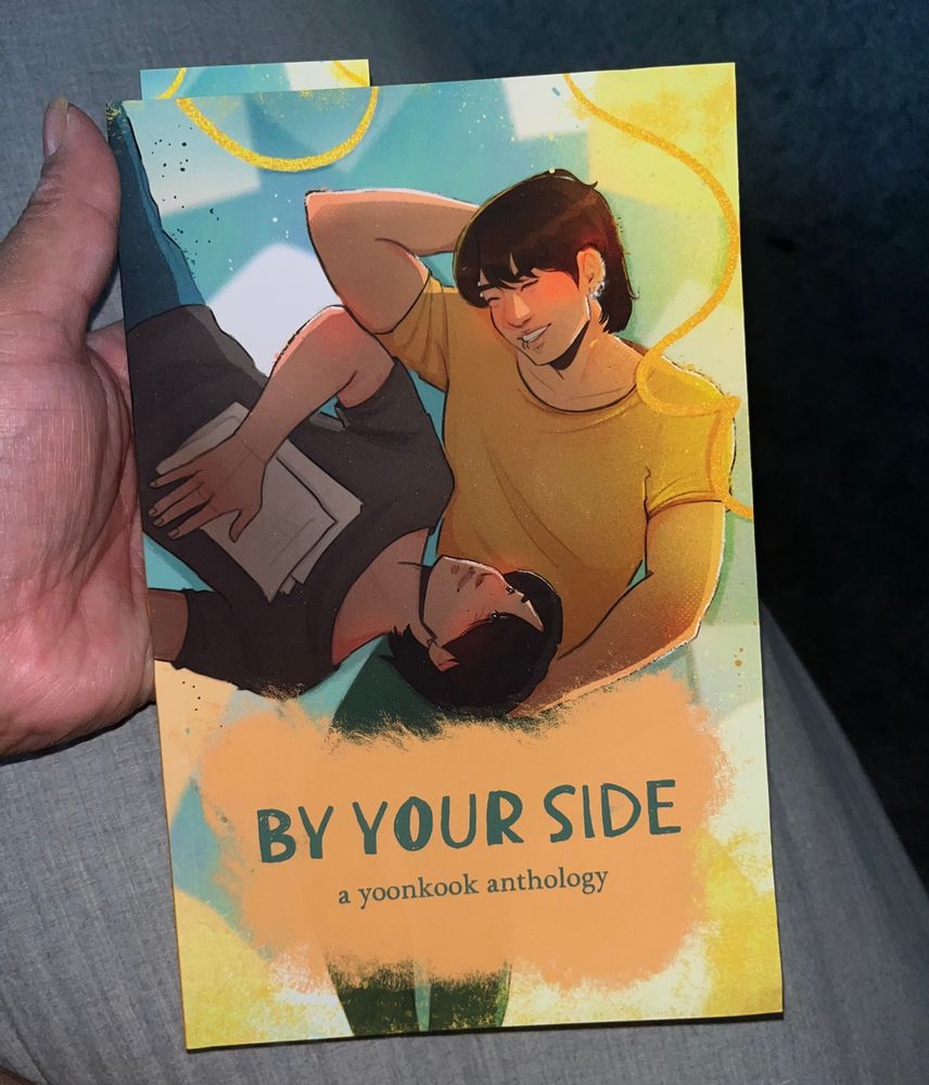 Physical copy of By Your Side, a Yoonkook anthology. This is a fan zine project by BTS ARMY.