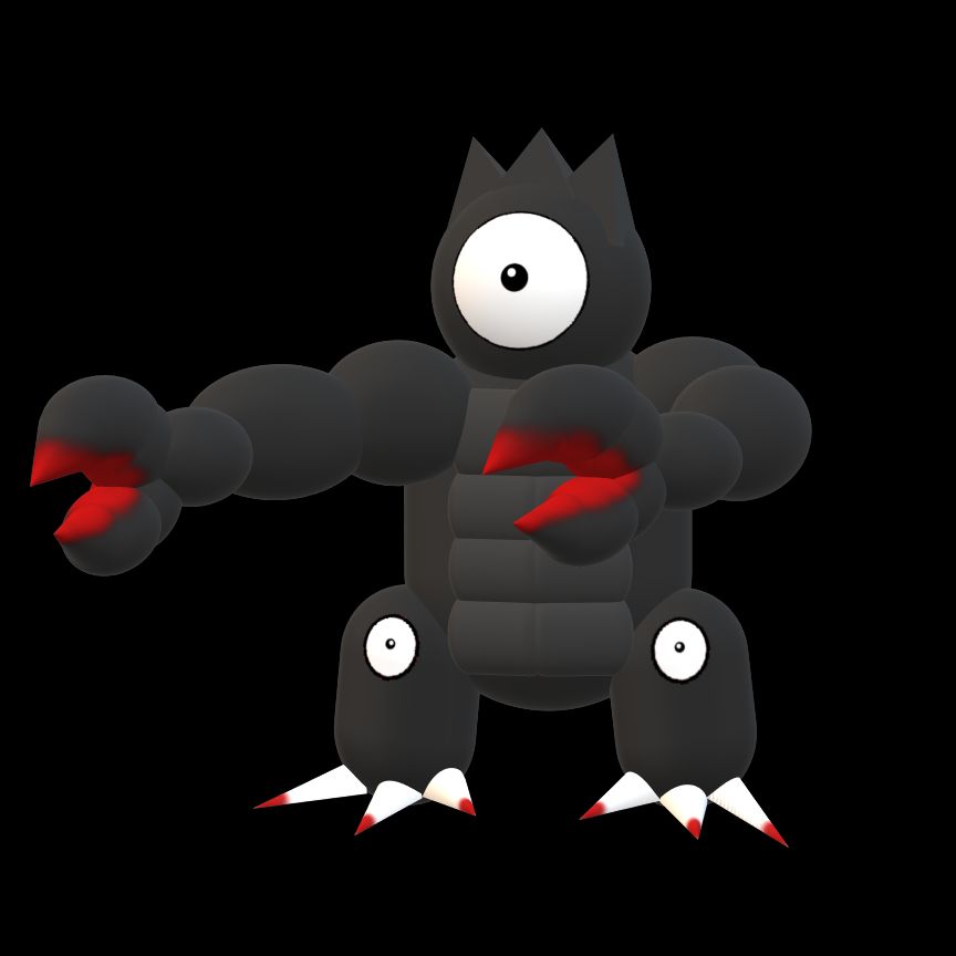 Unown king on his front battle pose