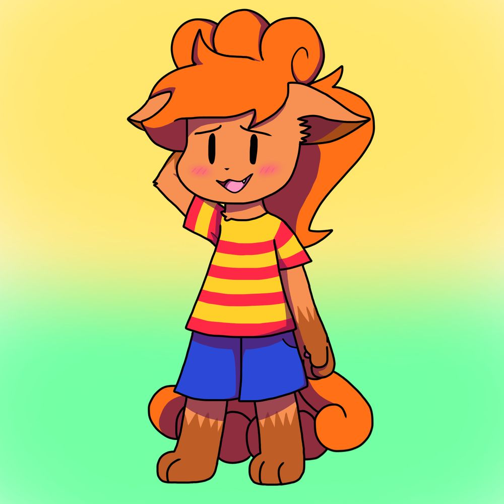 My sona (anthro Vulpix) cosplaying Lucas Mother 3 (best character ever)