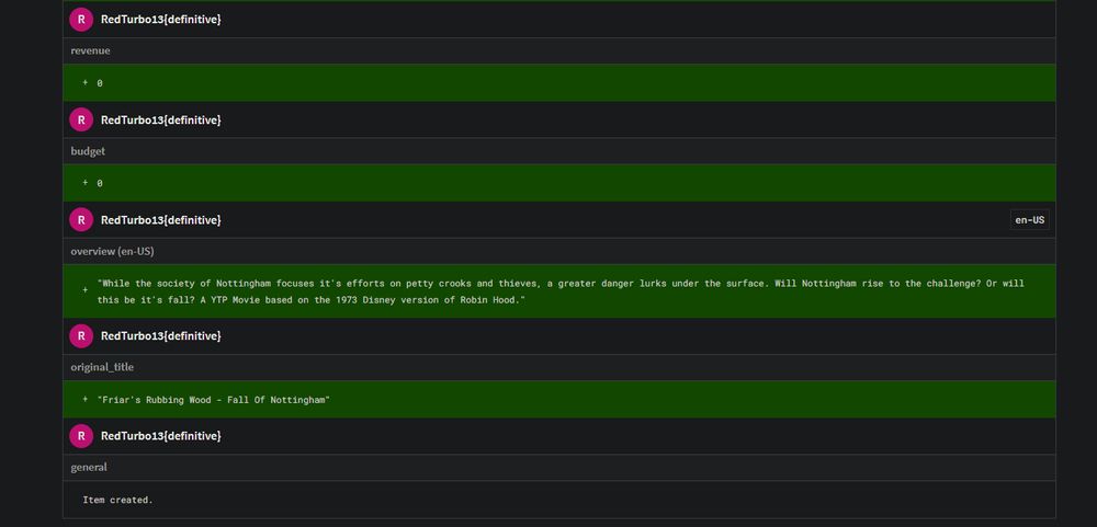 TMDB History showing proof that it was me.