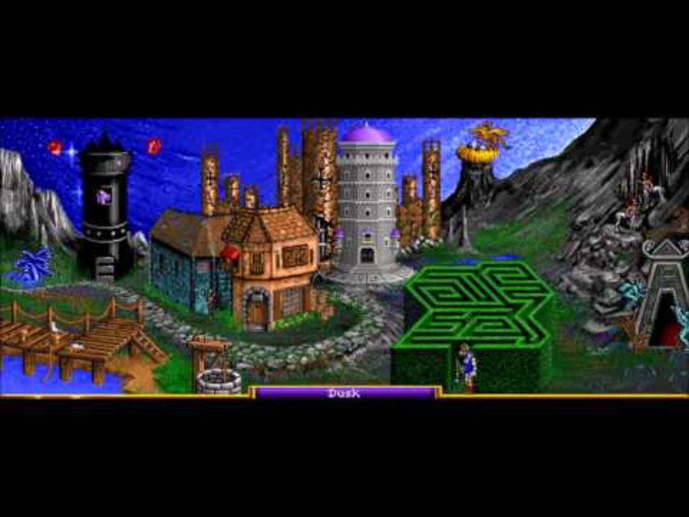 Heroes of Might And Magic 1 Warlock Town Theme Animatic (1995, NWC) 720p Animated