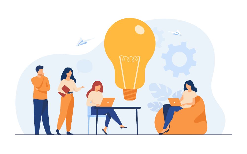 Image of people writing on their computers and brainstorming ideas. Designed by Freepik - freepik.com