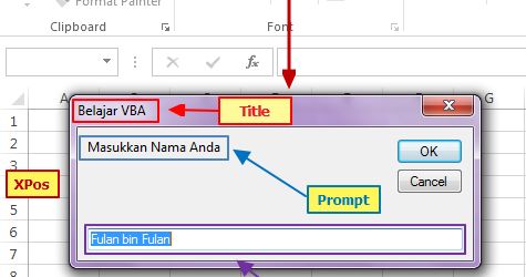 Cara Membuat Input Box di VBA Excel