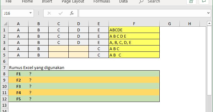 Fungsi TEXTJOIN, Rumus Excel Menggabungkan Teks, isi sel atau range