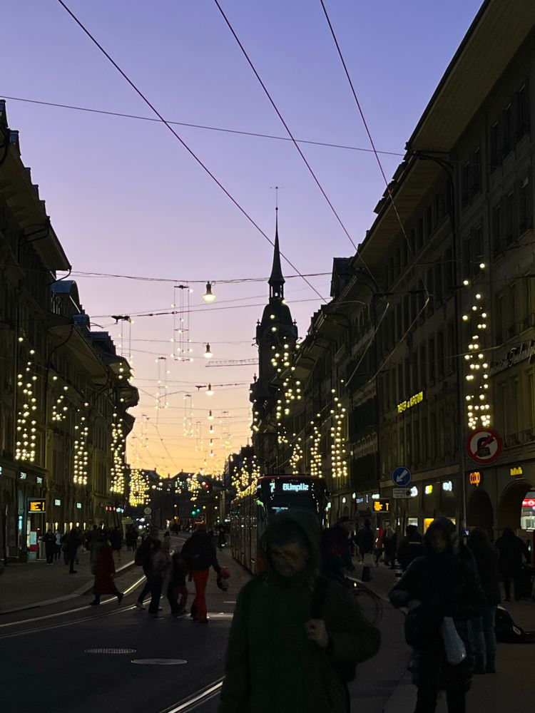 Sunset in Bern, Heiliggeistkirche