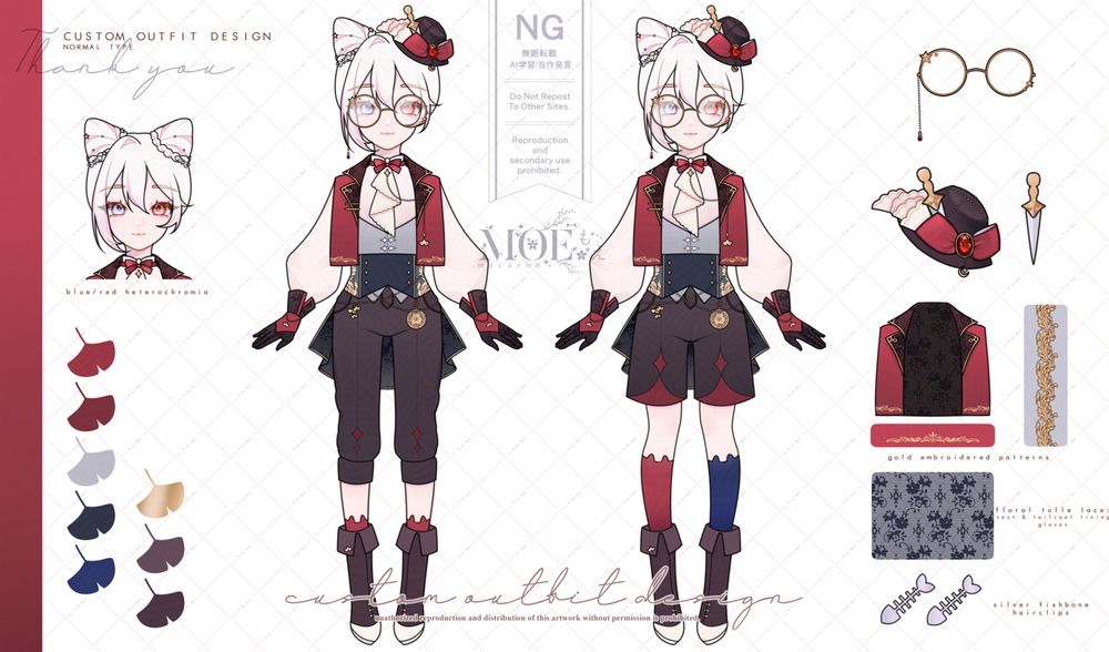 Artist: MoeMacaron
Custom Outfit Design for FearfulGhosts